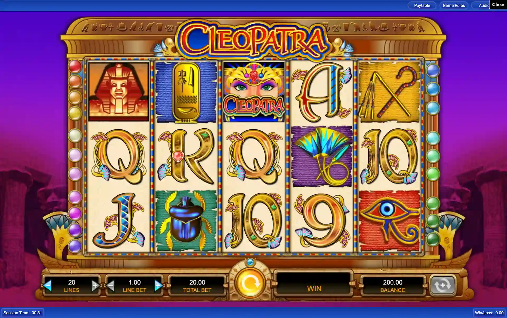 IGT cleopatra slot base game