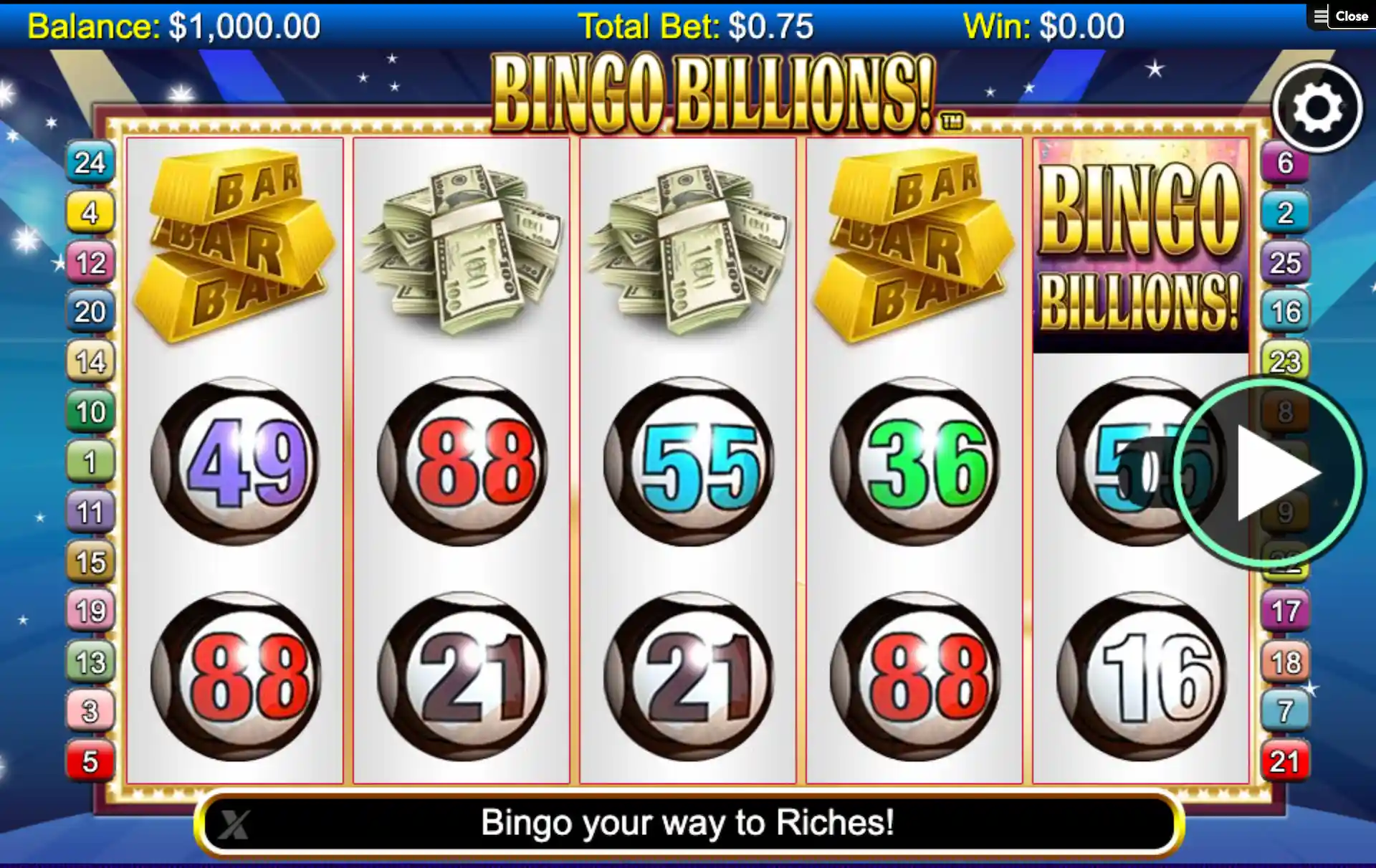 bingo billions base game
