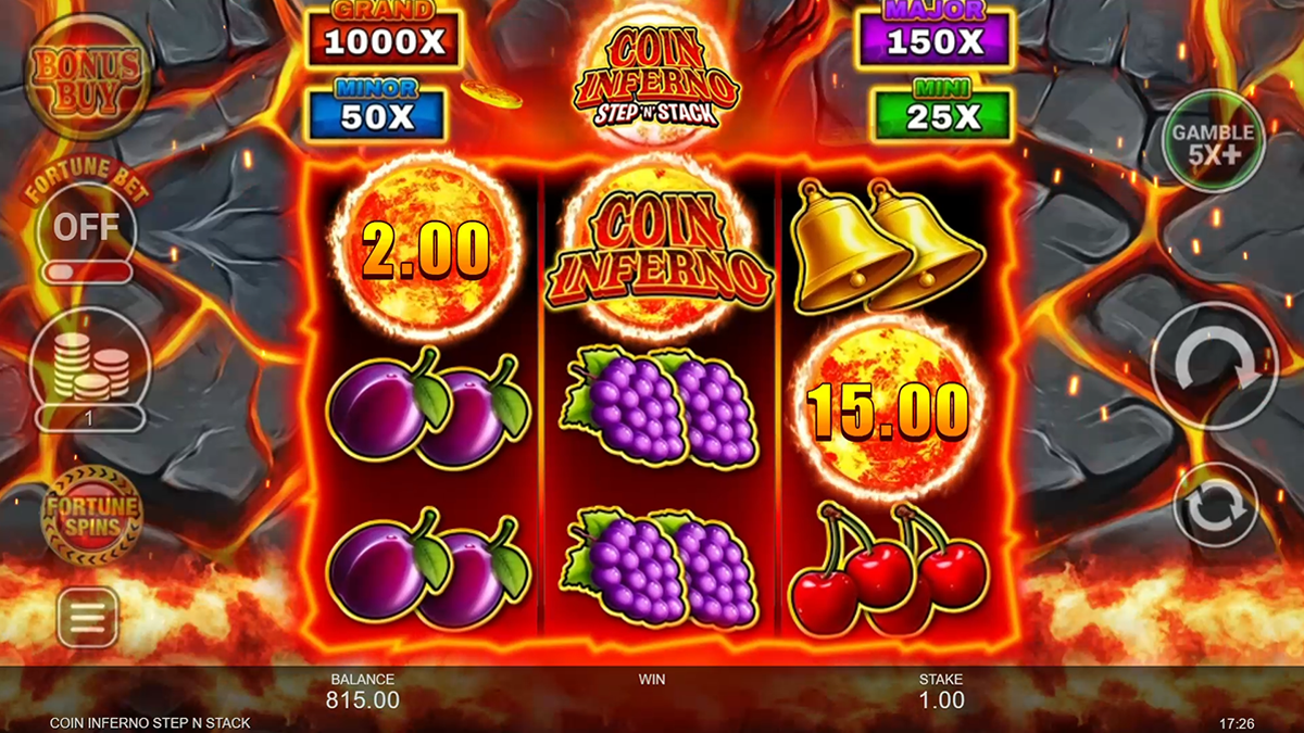 coin inferno step n stack bonus trigger