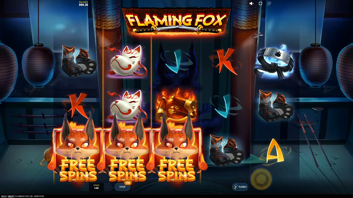 flaming fox bonus trigger visible