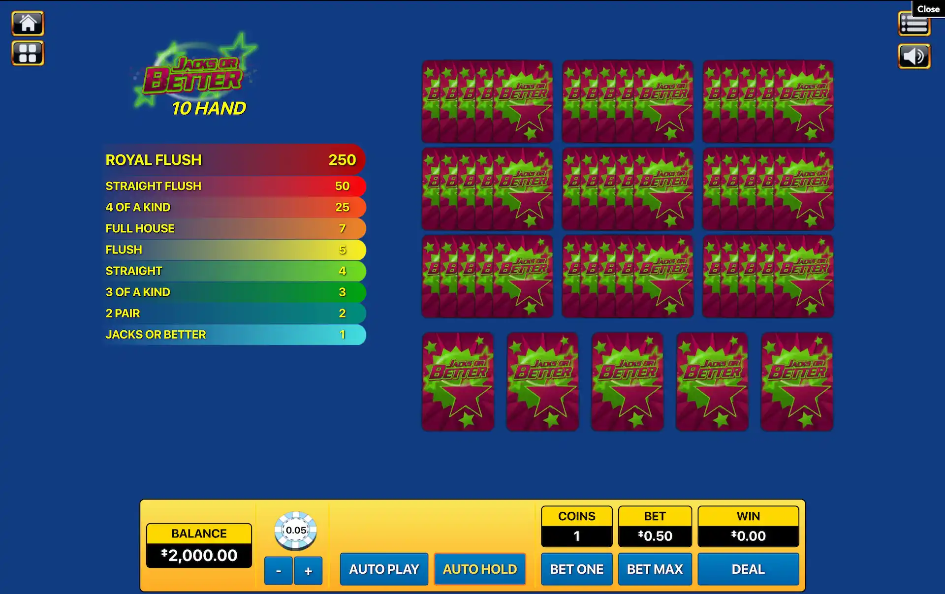 jacks or better video poker