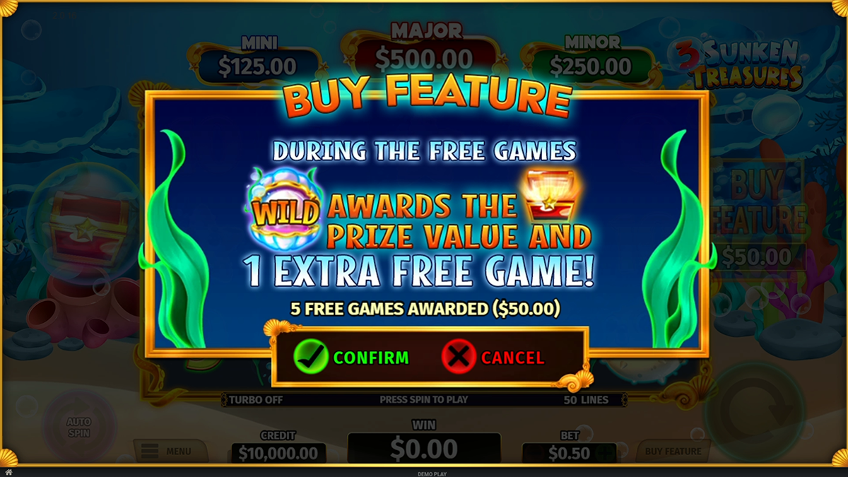 3 sunken treasures bonus buy