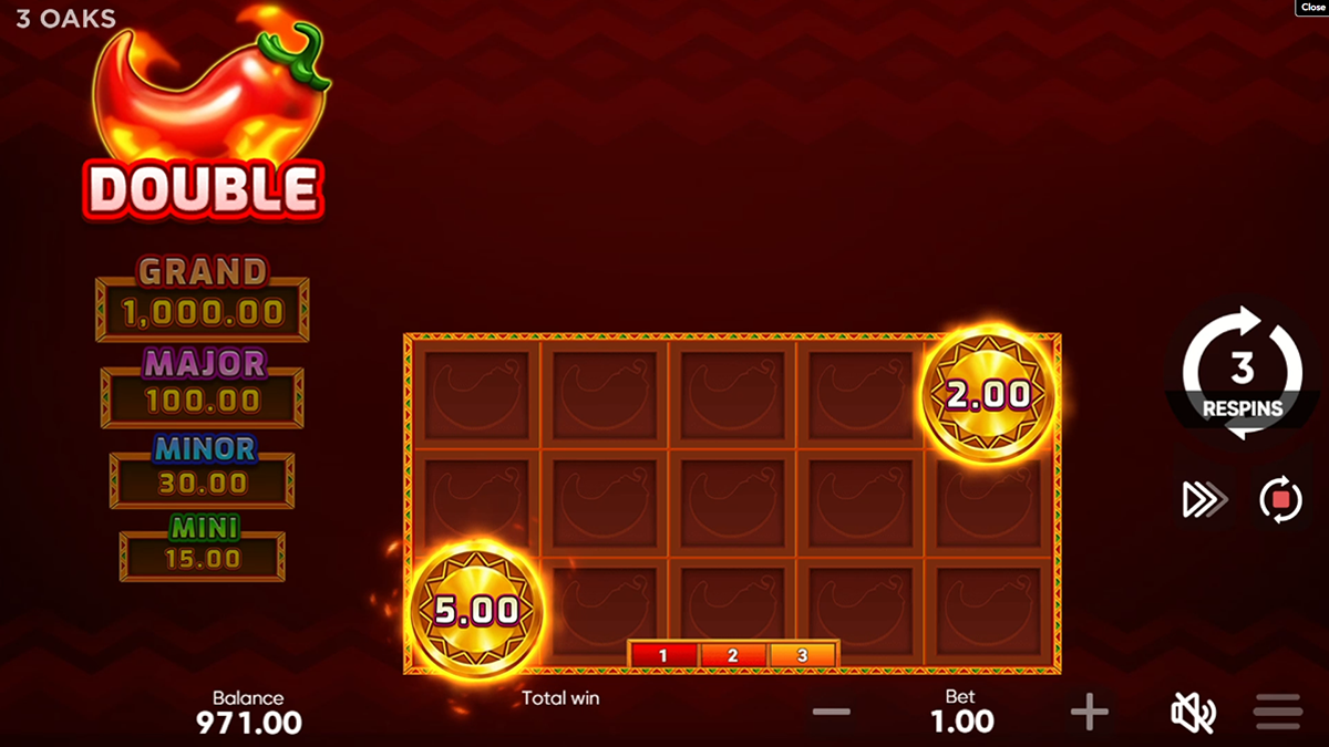 3 super hot chillies hold and win during bonus