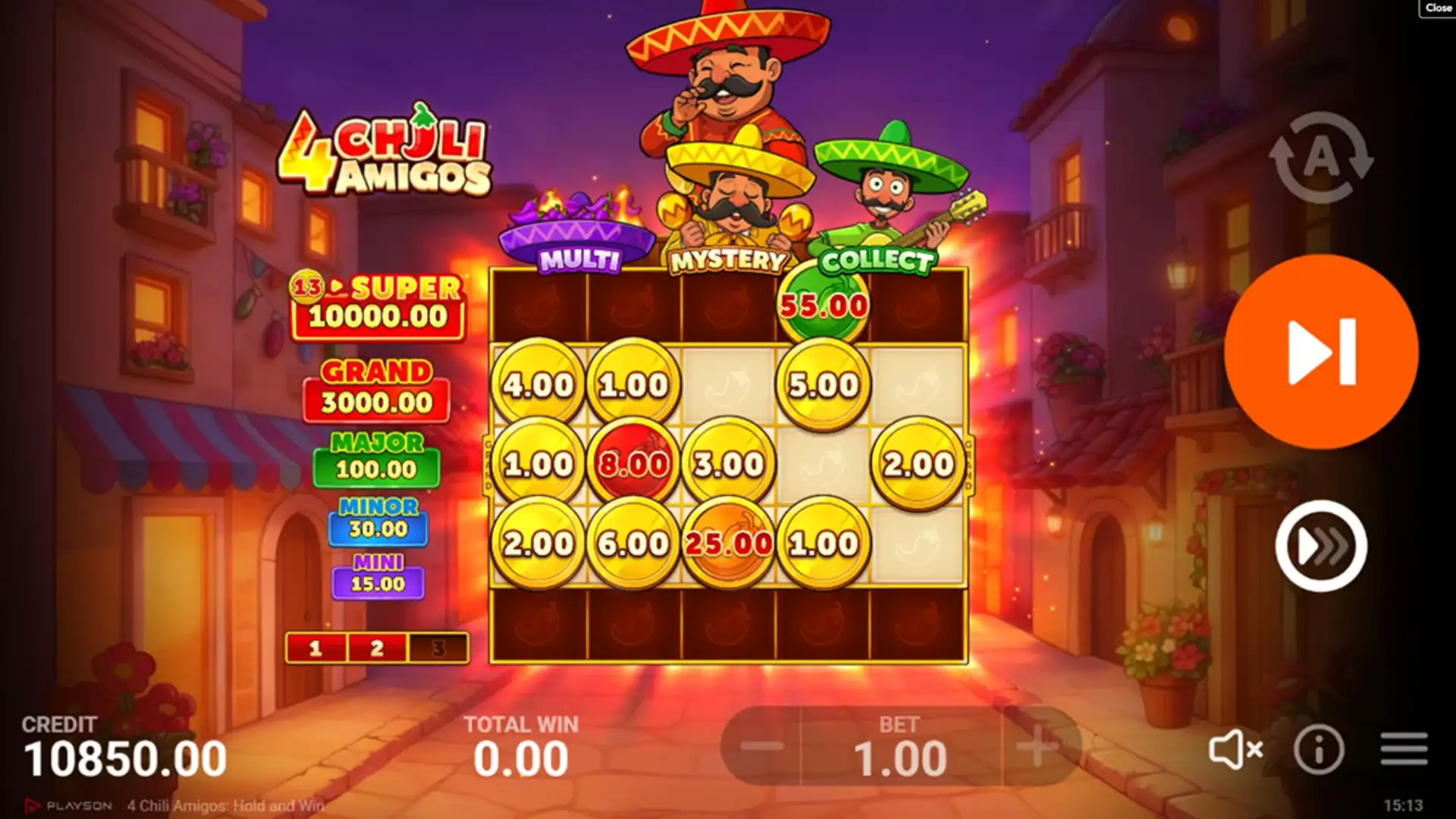 4 chili amigos during bonus