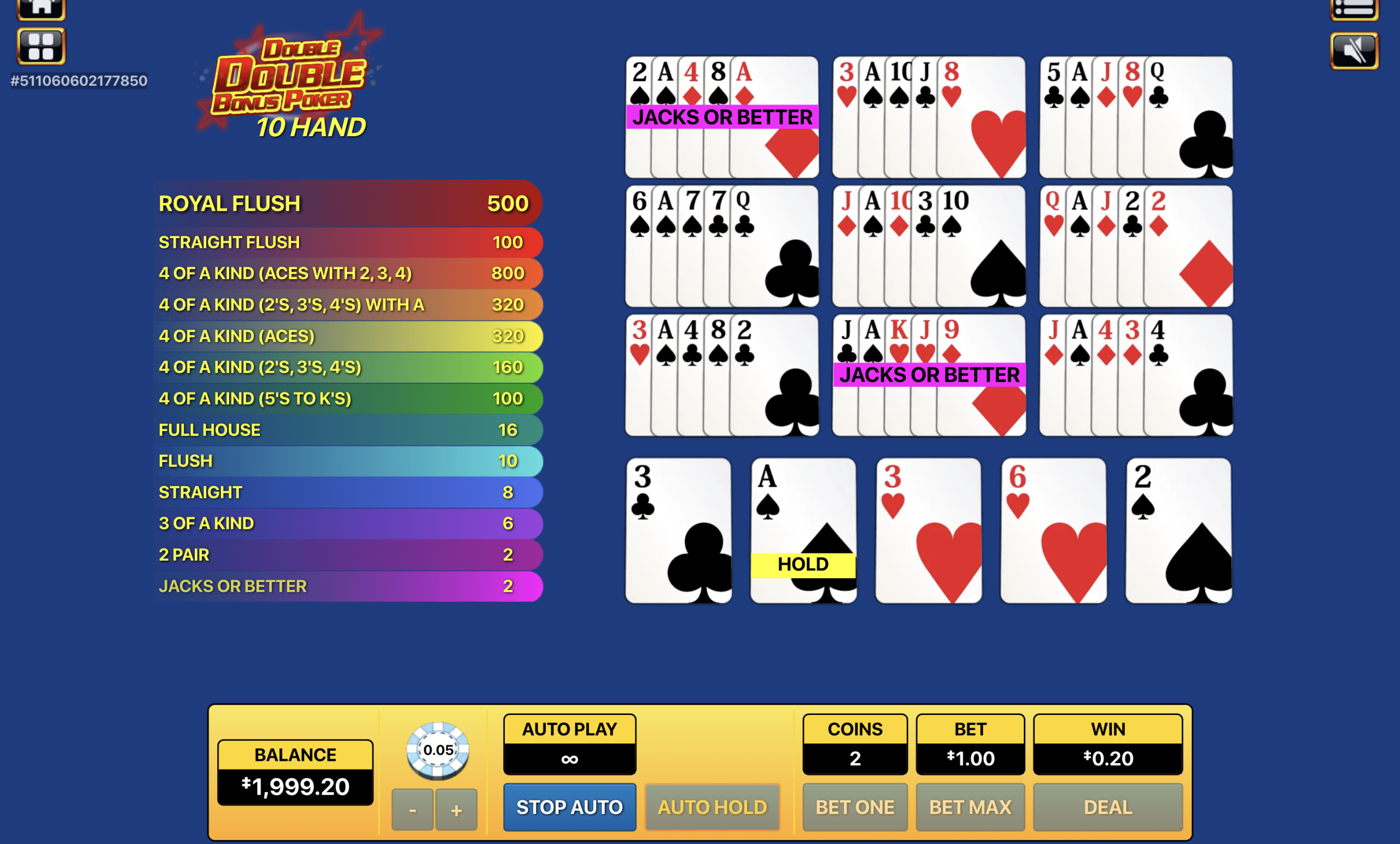 Double double bonus poker 10 hnad scaled