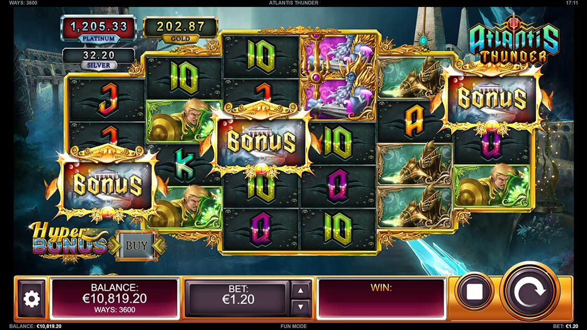 atlantis thunder bonus trigger visible
