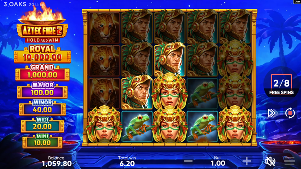 Aztec Fire 2 Hold and Win during bonus