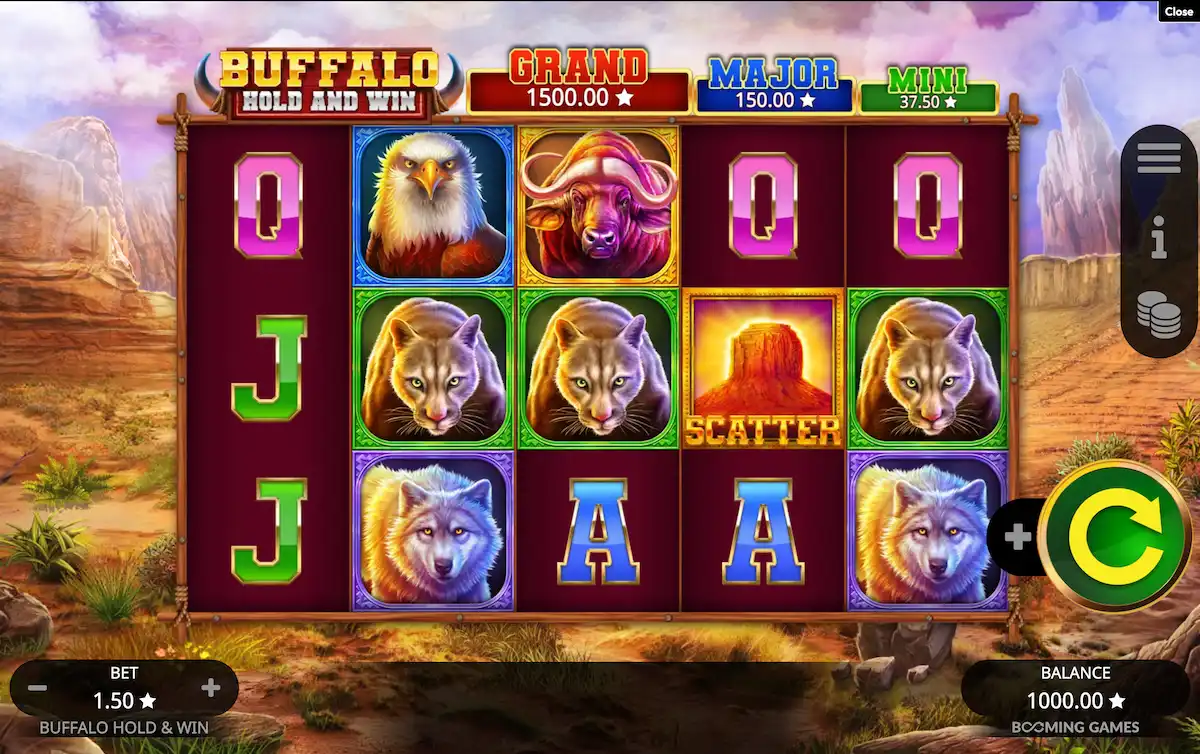 buffalo hold and win base game