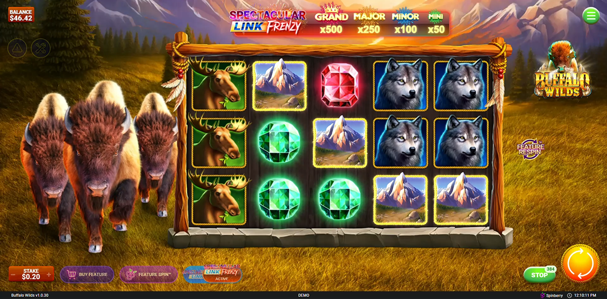 buffalo wilds bonus trigger visible