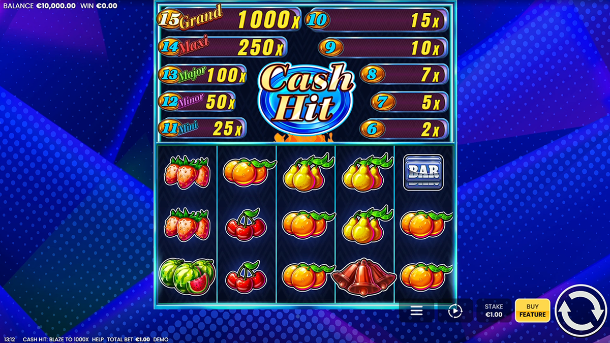 cash hit blaze to 1000x slot game 
