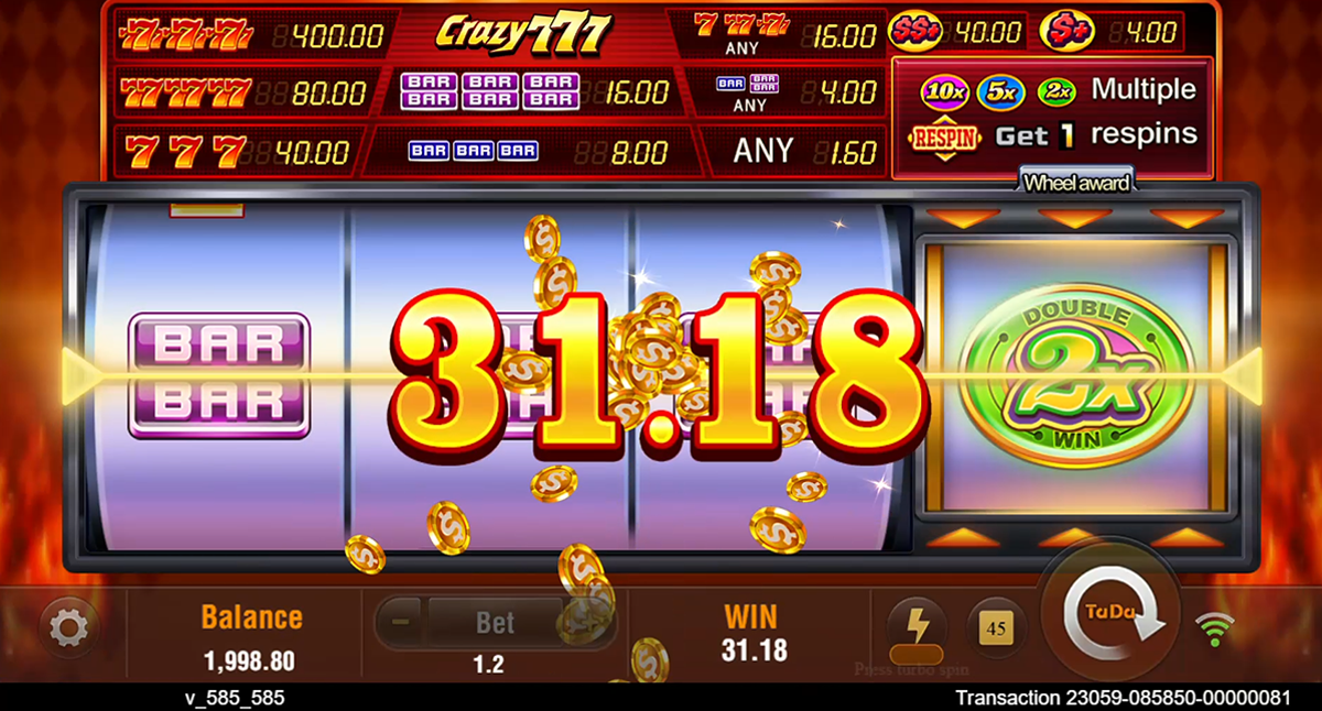 crazy 777 big win