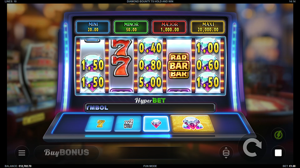 diamond bounty 7s hold win bonus trigger visible