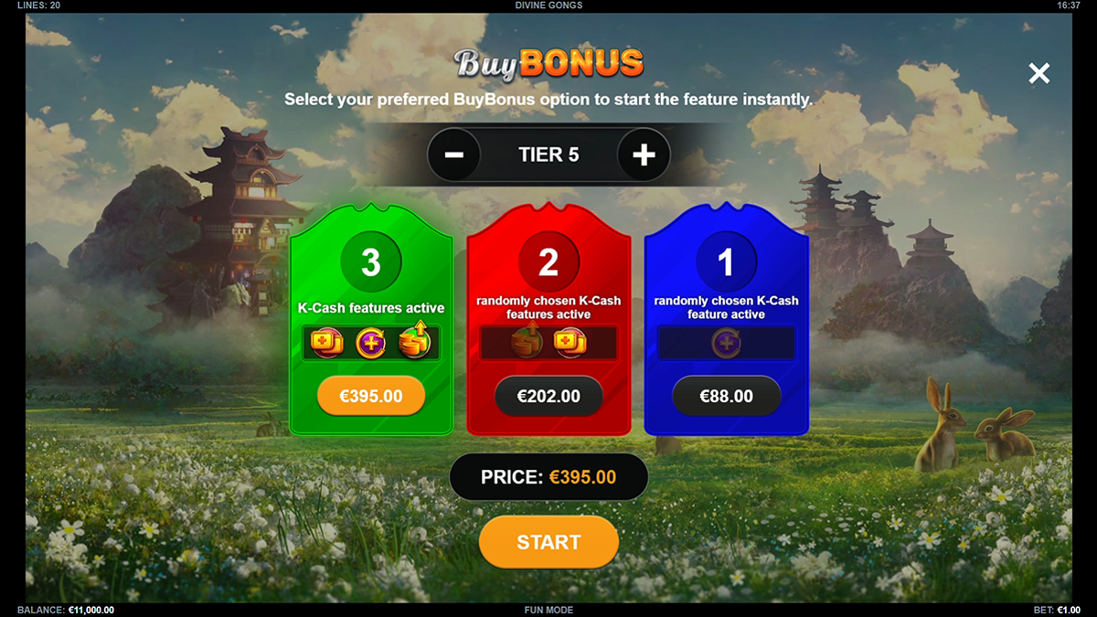 divine gongs bonus buy