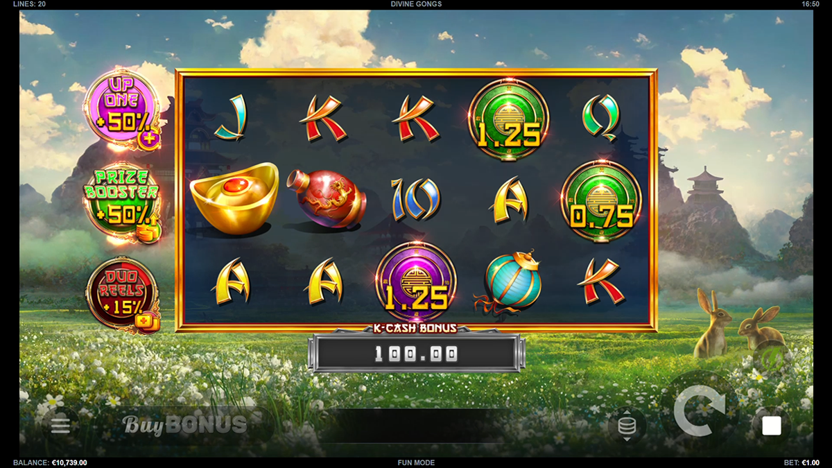 divine gongs bonus trigger visible