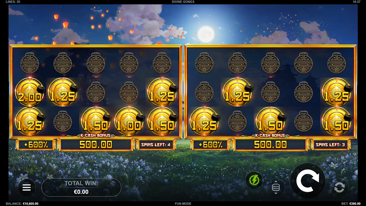 divine gongs during bonus