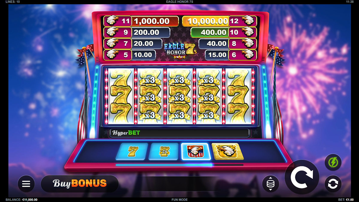 Eagle Honor 7s slot game