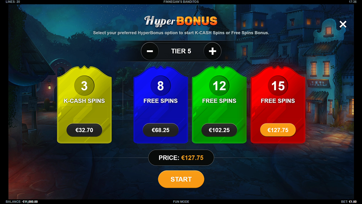 finnegan’s banditos bonus buy