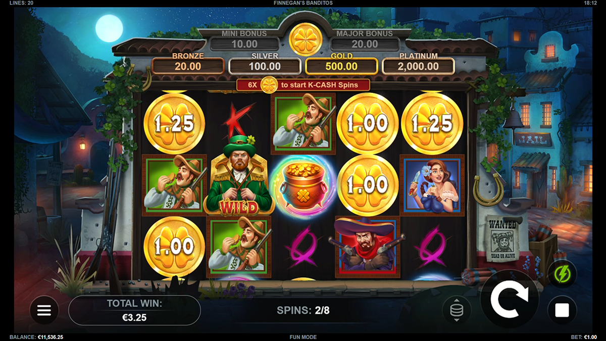 finnegan’s banditos bonus