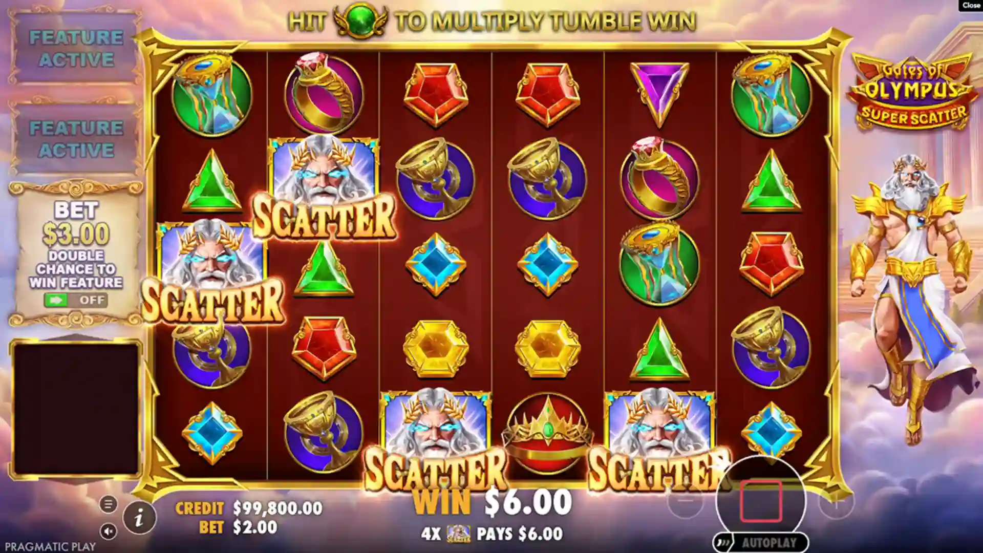 gates of olympus super scatter bonus trigger visible