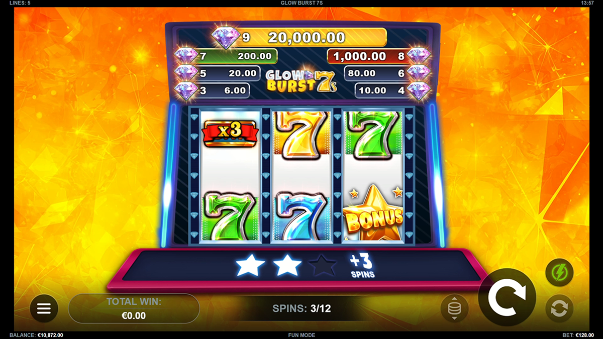 glow burst 7s during bonus