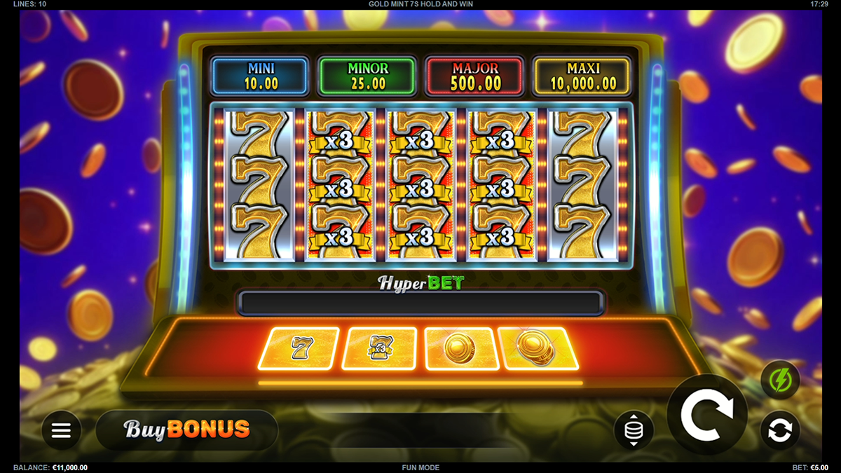 gold mint 7s hold and win
