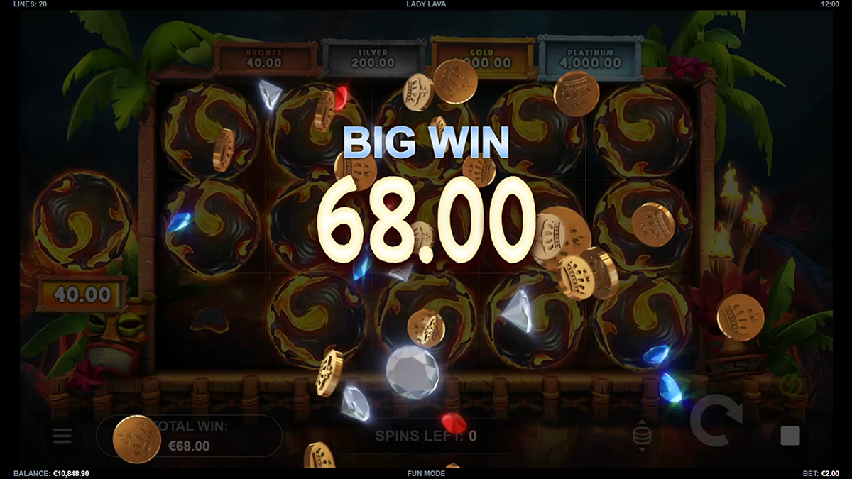 lady lava big win