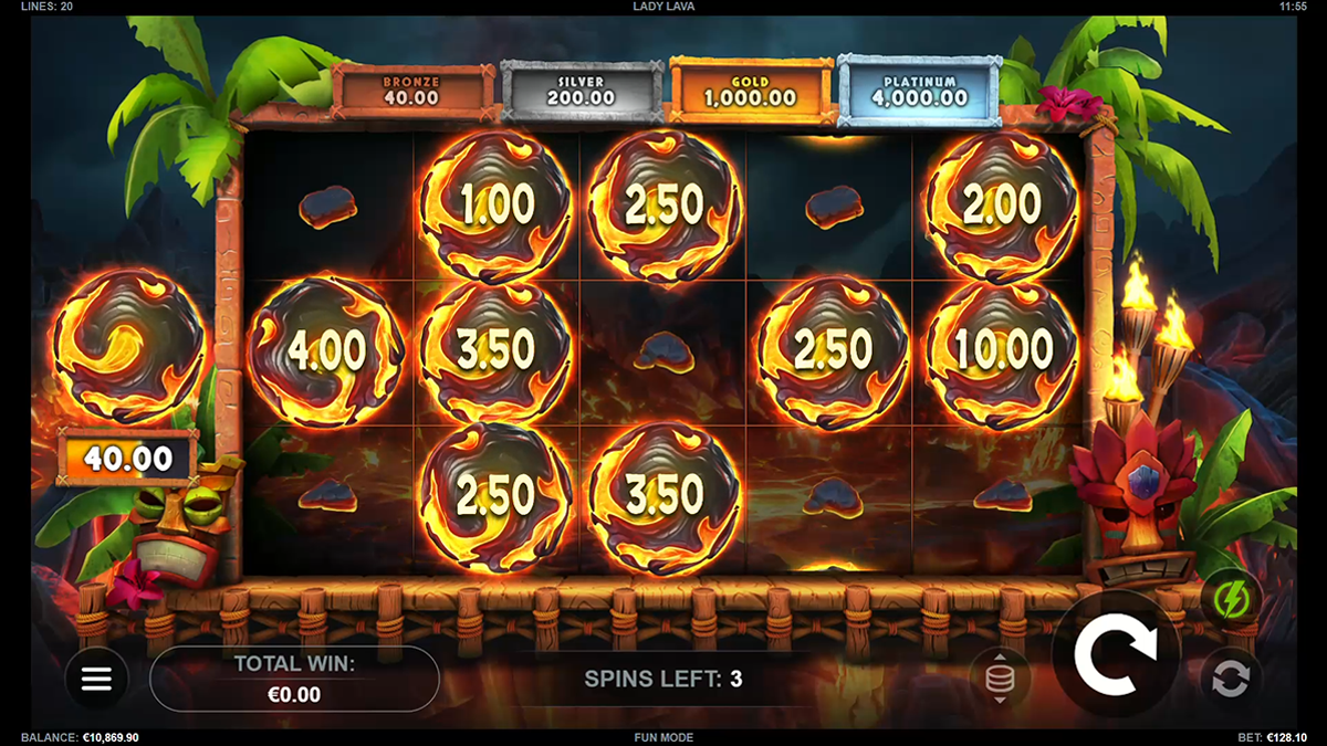 lady lava during bonus