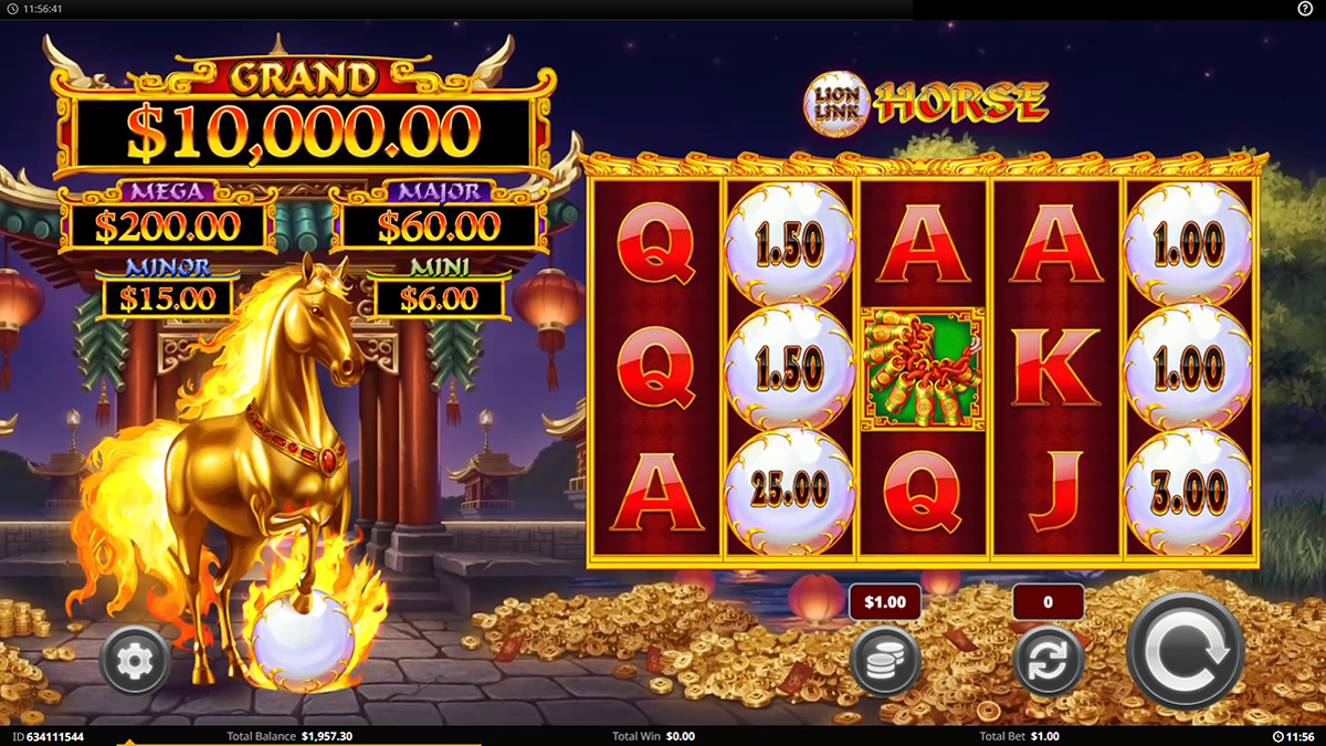 lion link horse bonus trigger visible