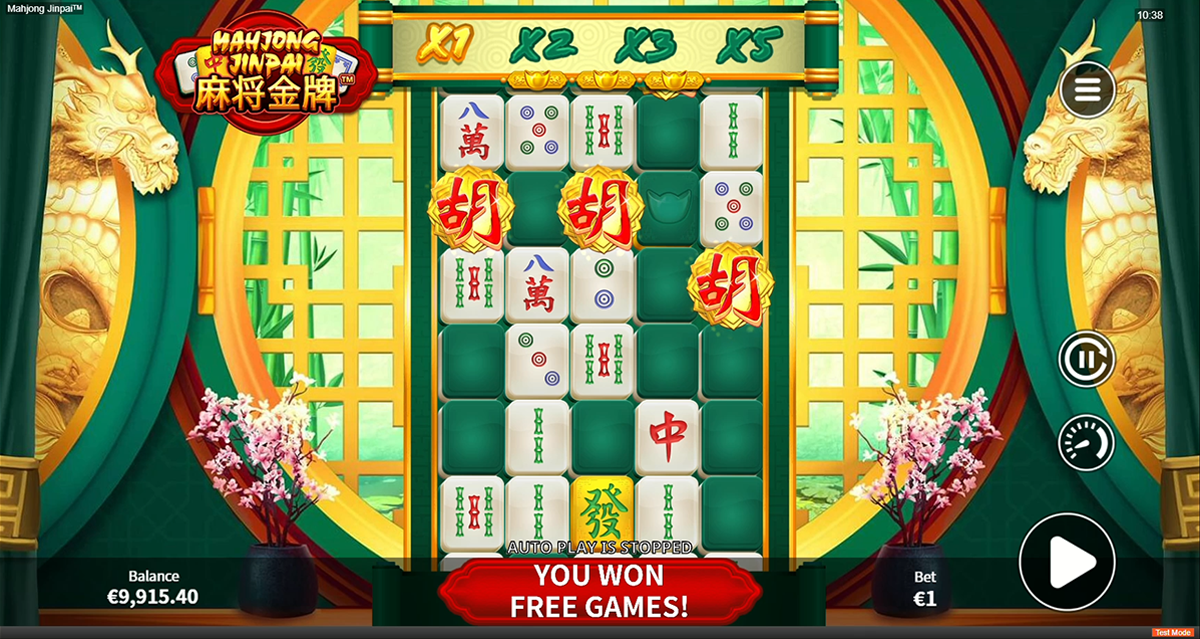 mahjong jinpai bonus trigger visible