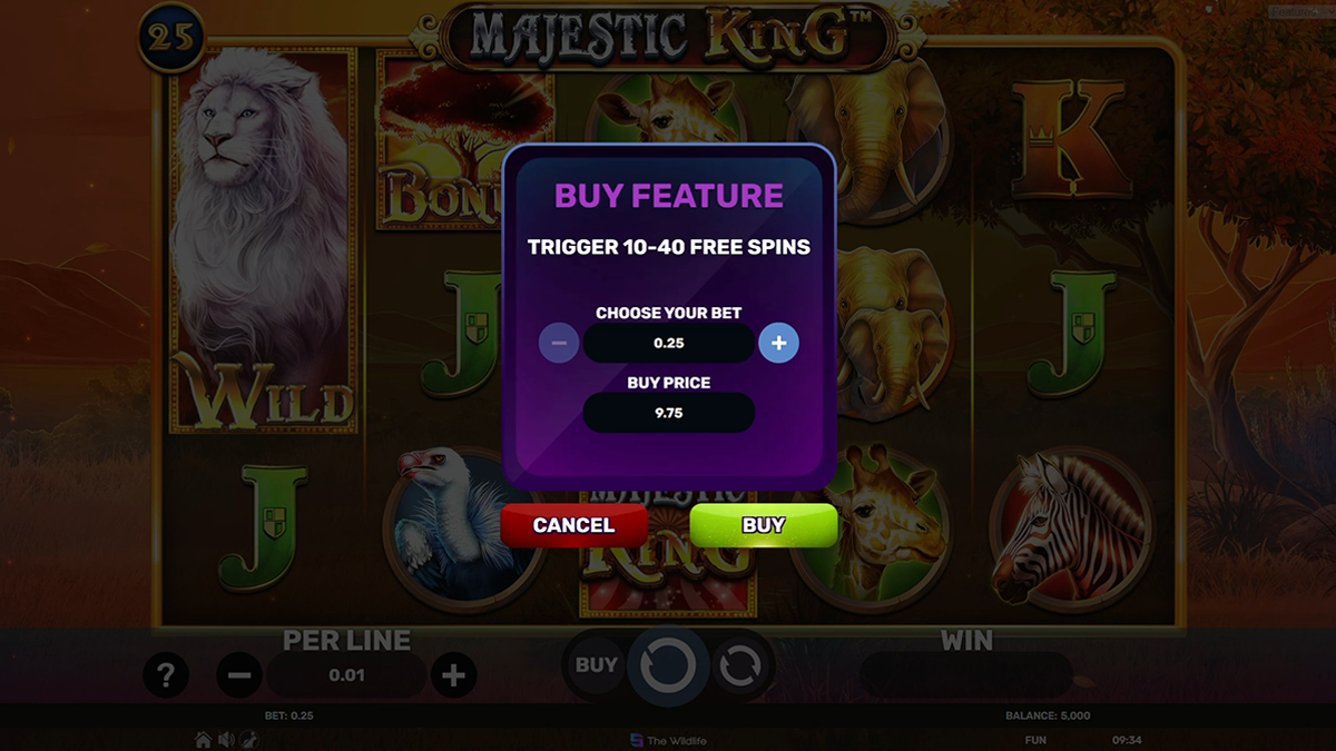Majestic King bonus buy