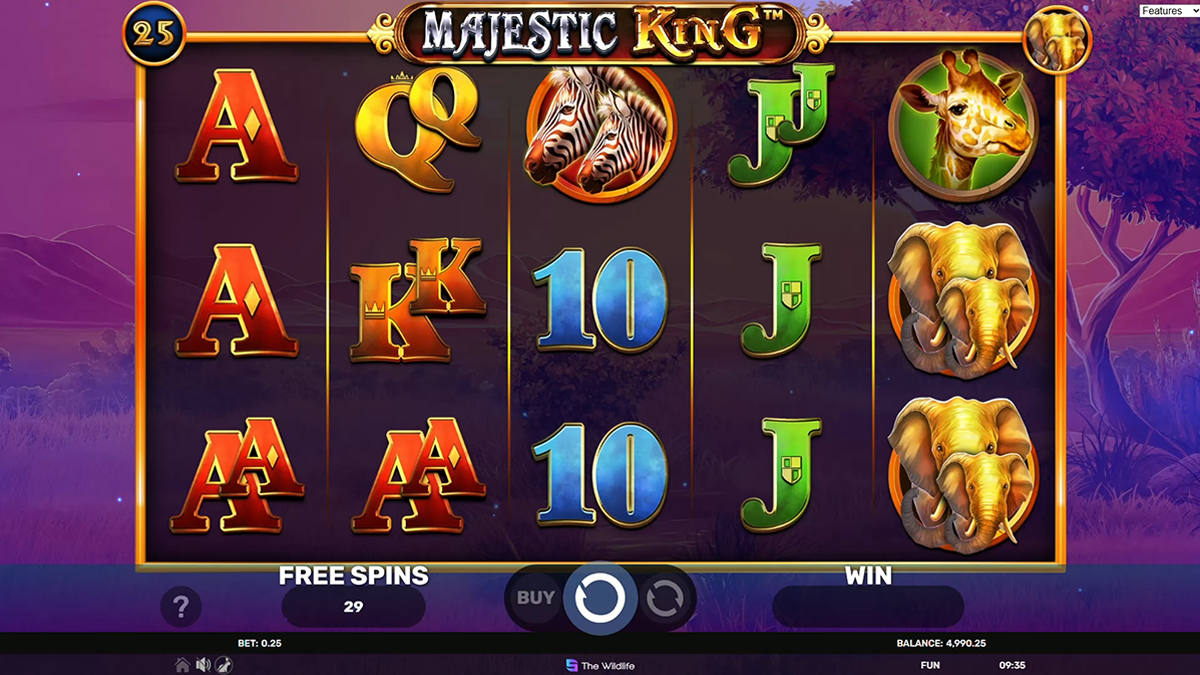 Majestic King during bonus