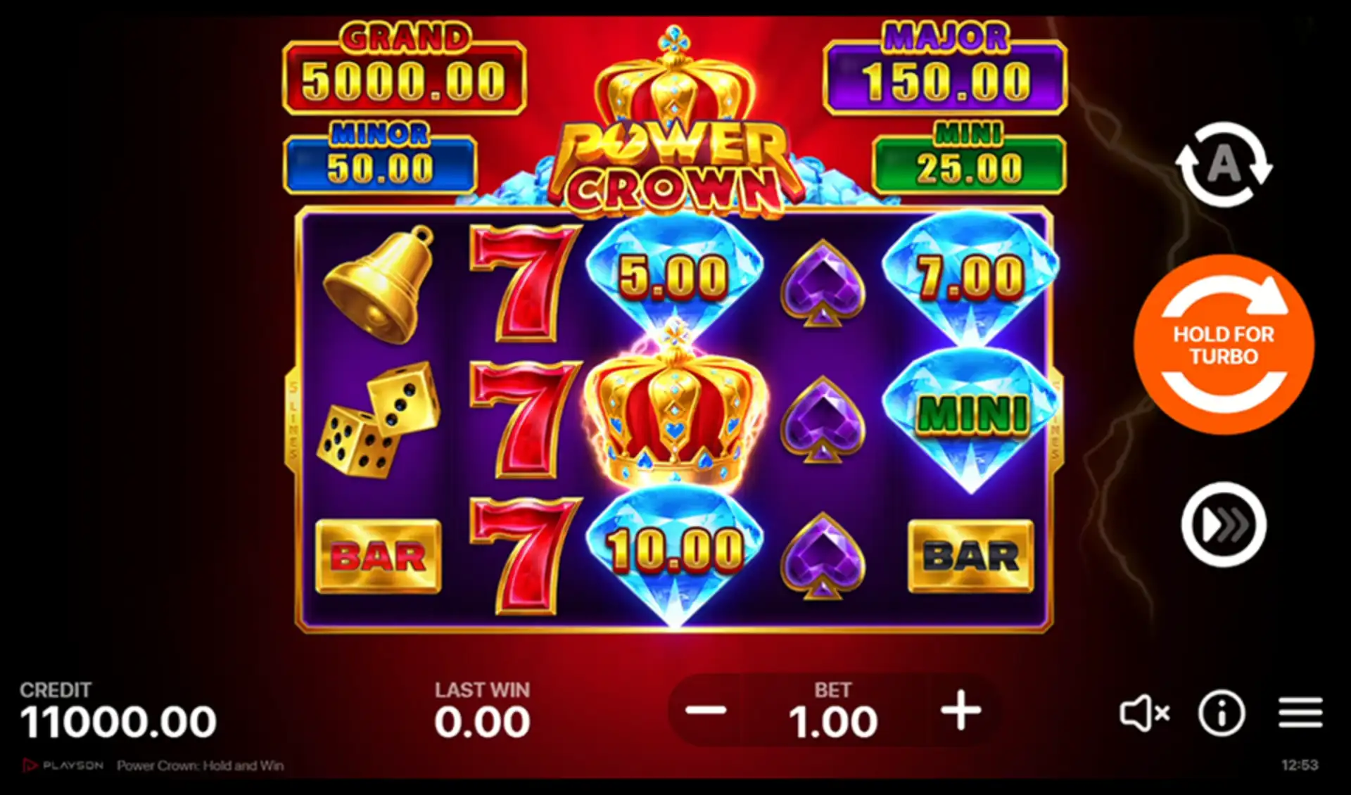 power crown hold and win base game