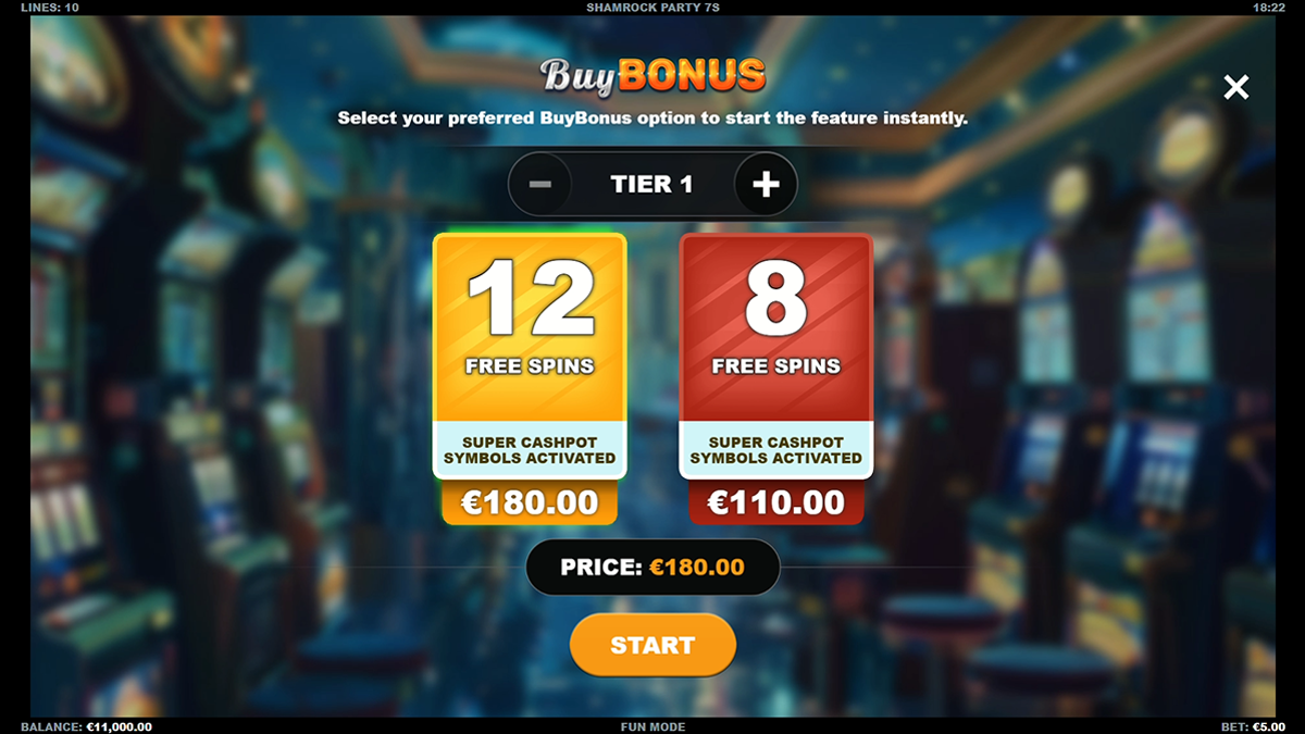 Shamrock Party 7s BuyBonus feature