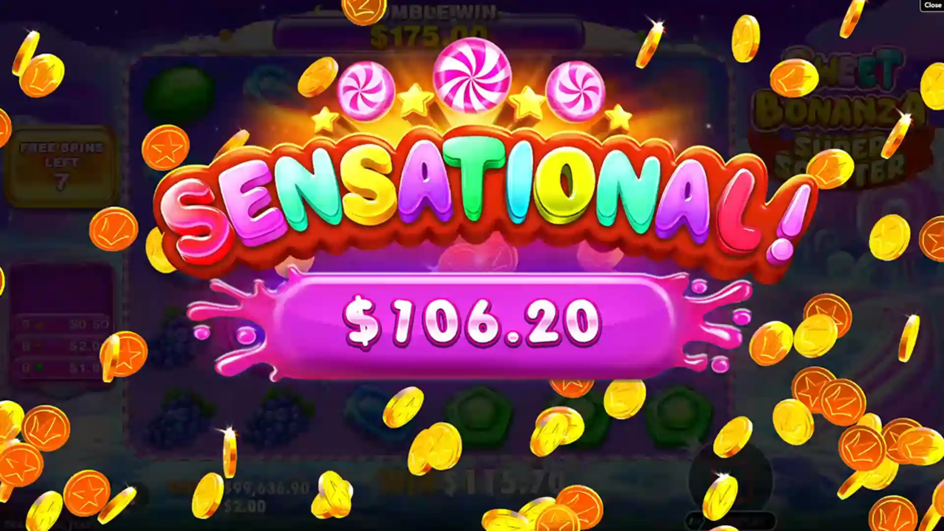 sweet bonanza super scatter big win