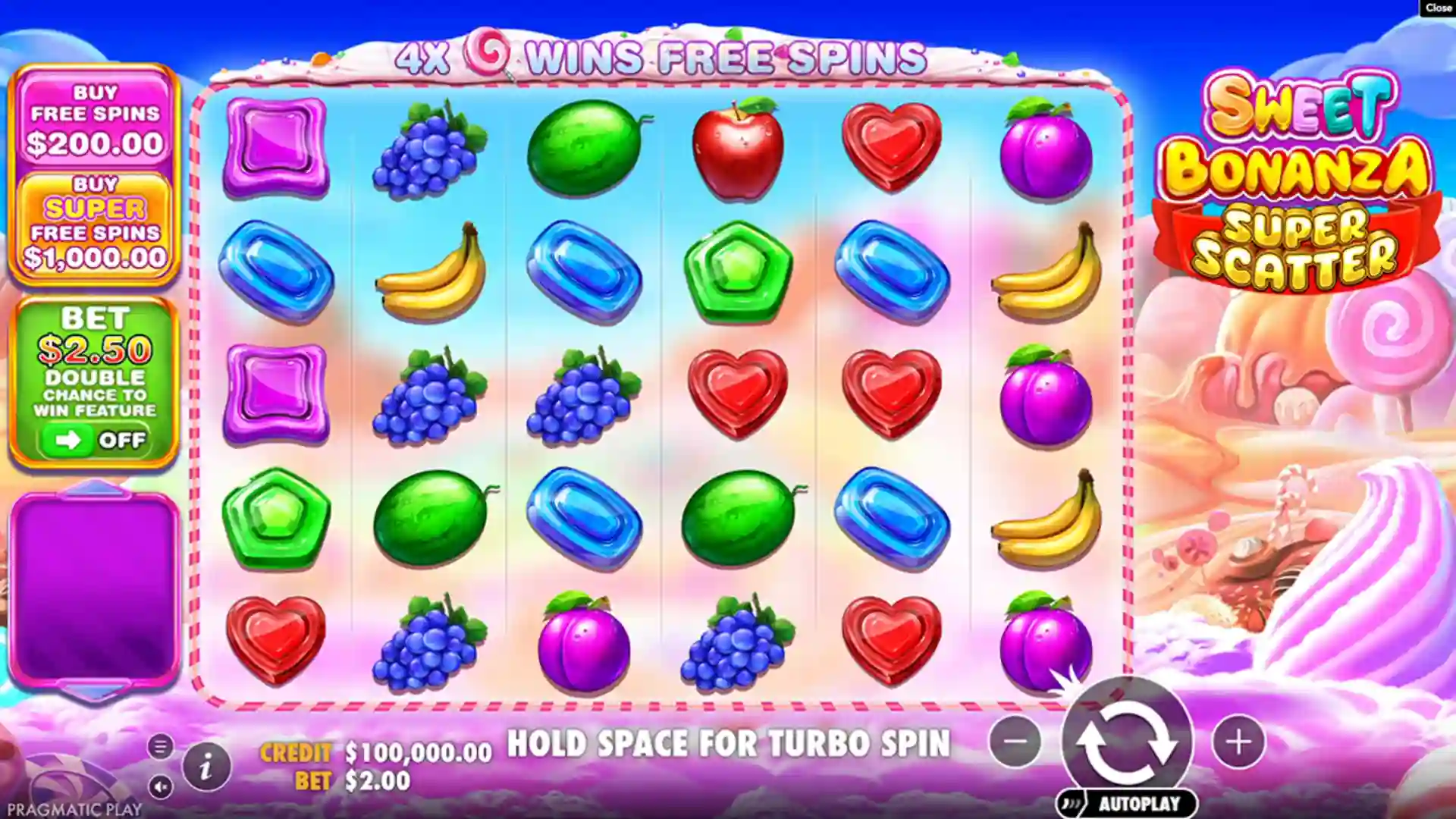 sweet bonanza super scatter base game