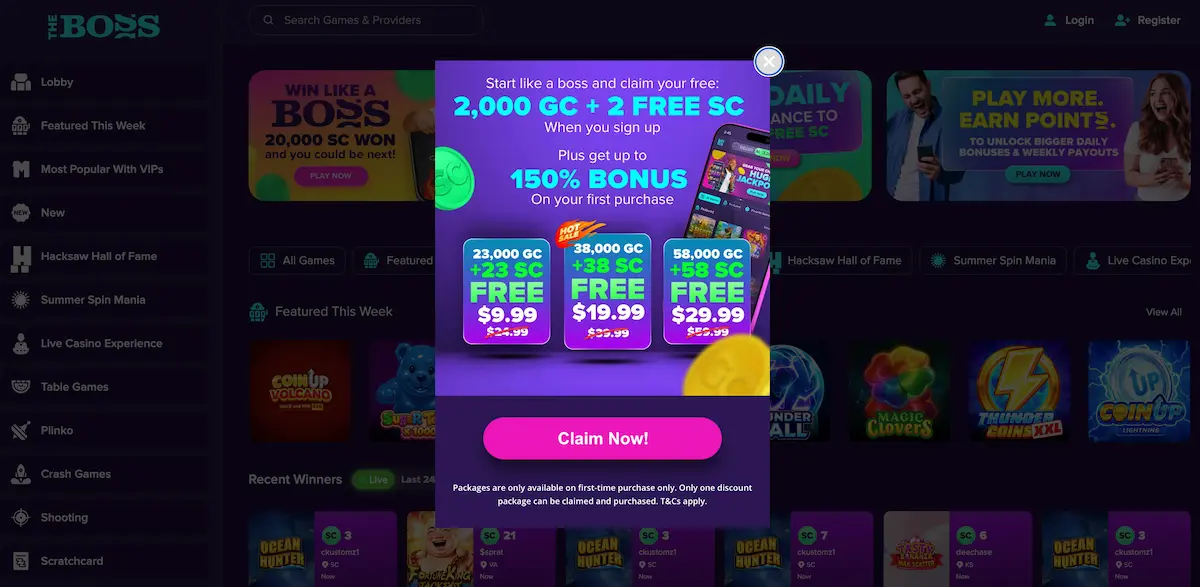 the boss casino no deposit bonus
