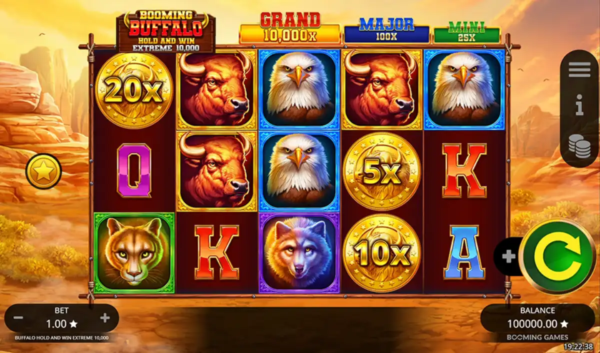 buffalo hold and win extreme 10,000 basegame