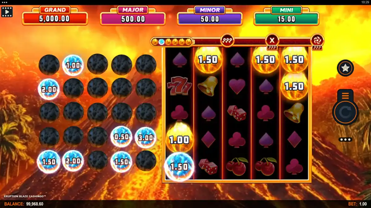 eruption blaze cashingo bonus trigger visible