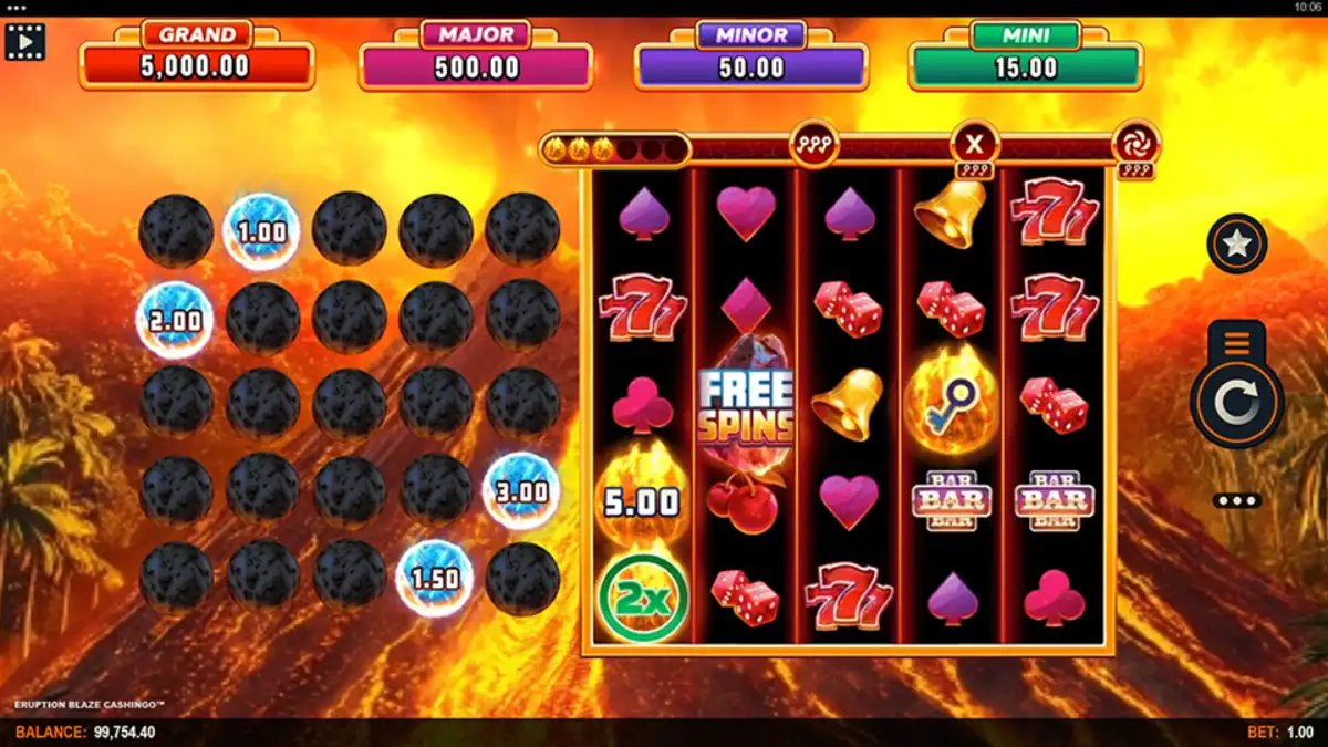 eruption blaze cashingo base game