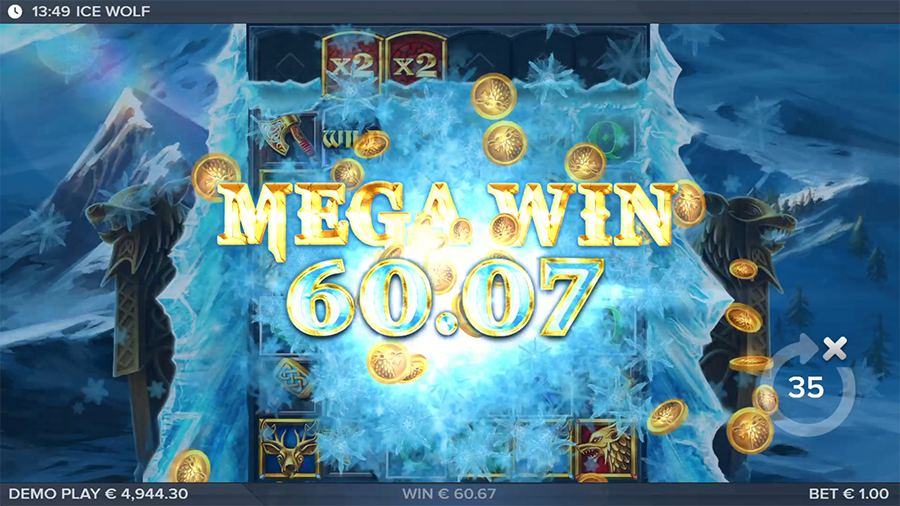 Ice wolf slot mega win