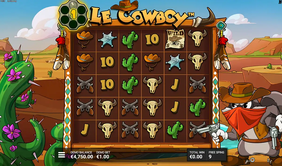 le cowboy during bonus