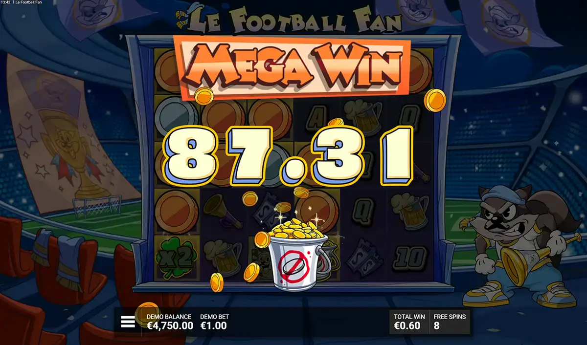 le football fan big win
