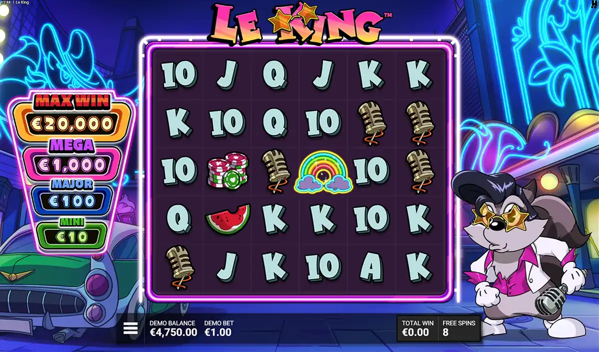 le king during bonus