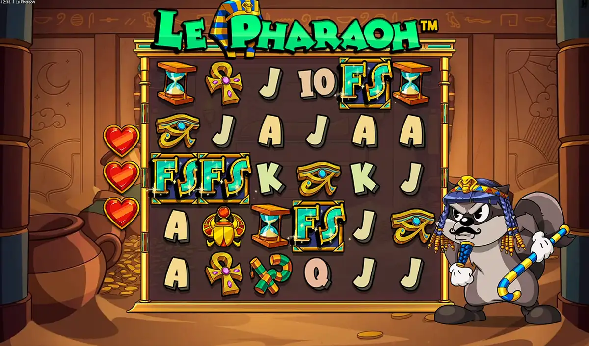 le pharaoh bonus trigger visible