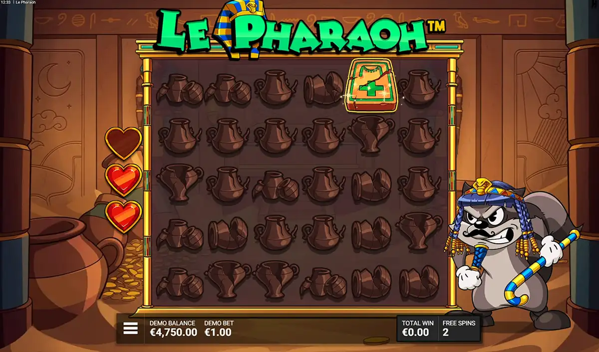 le pharaoh during bonus