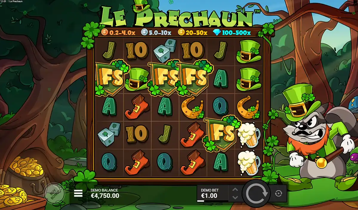 le prechaun bonus trigger visible