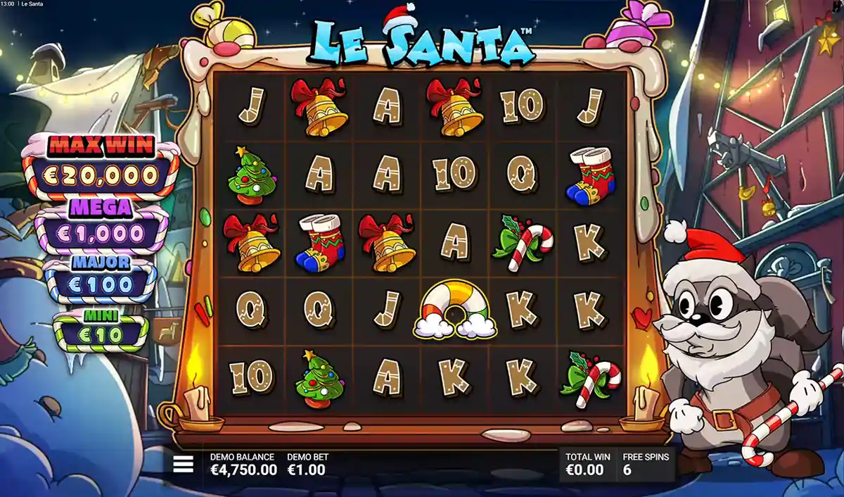 le santa during bonus