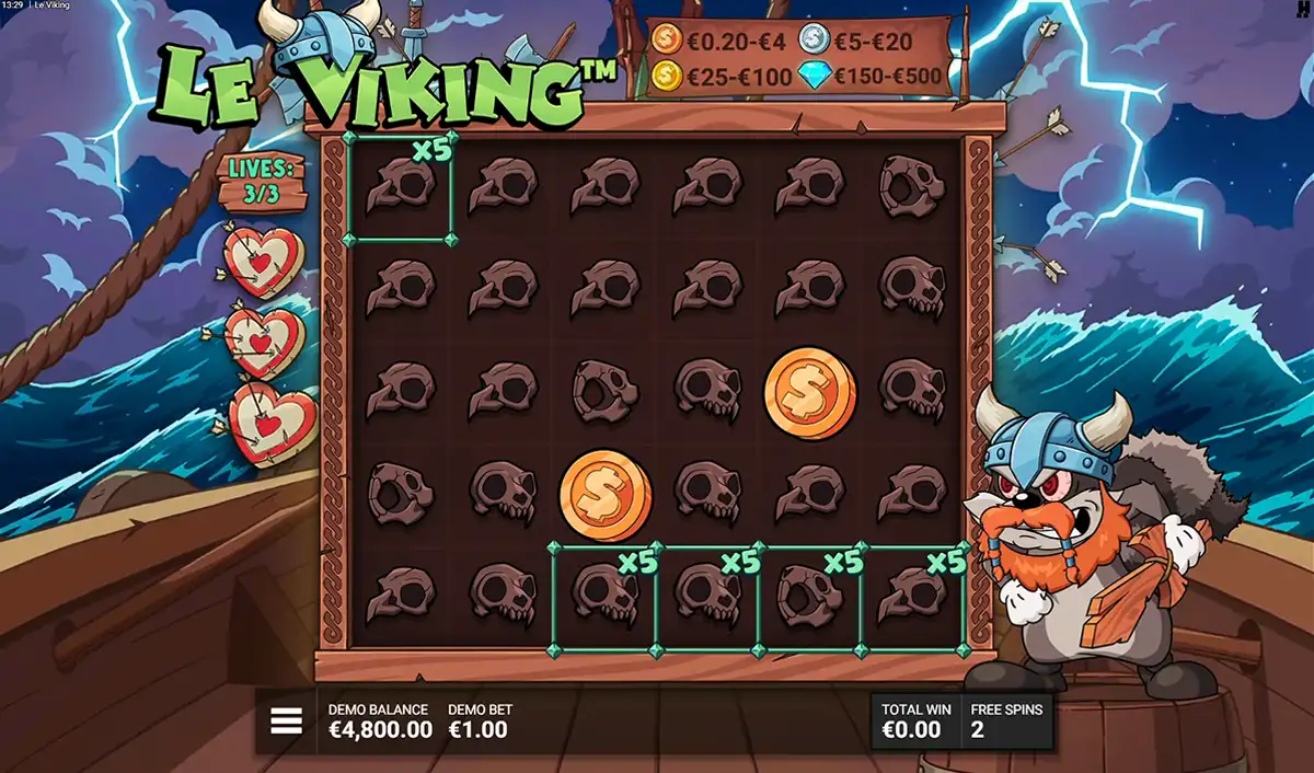 le viking during bonus