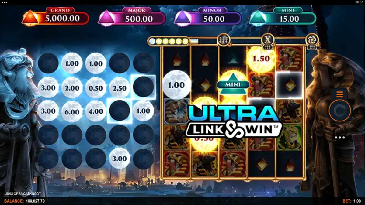 links of ra cashingo bonus trigger visible