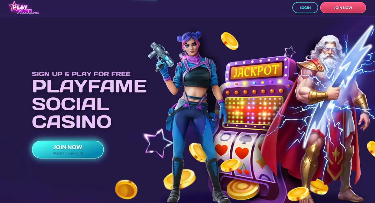 playfame casino homepage